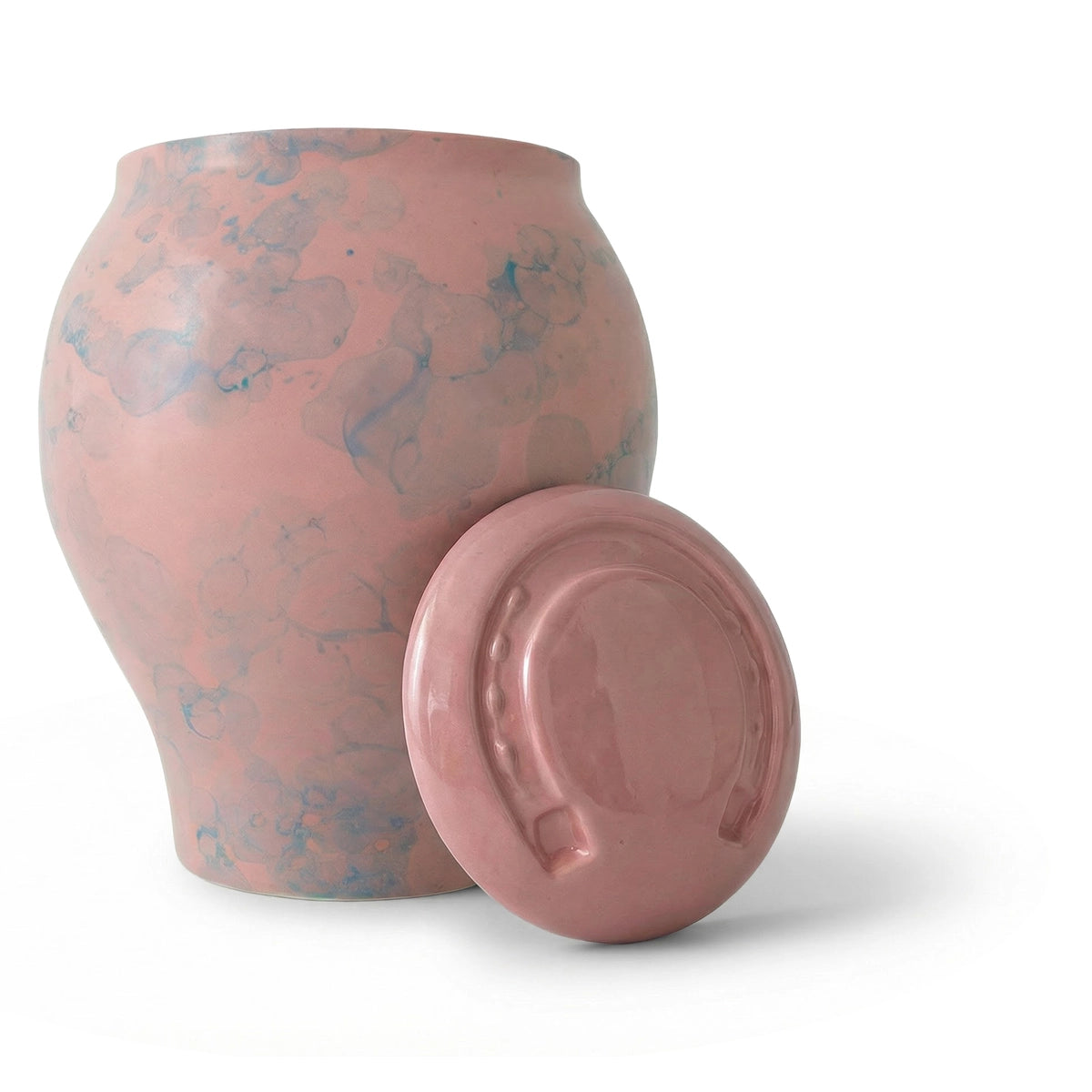 Horse Cremation Urn for Ashes in Pink Sky