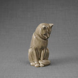 Kitten Urn for Ashes in Beige Grey