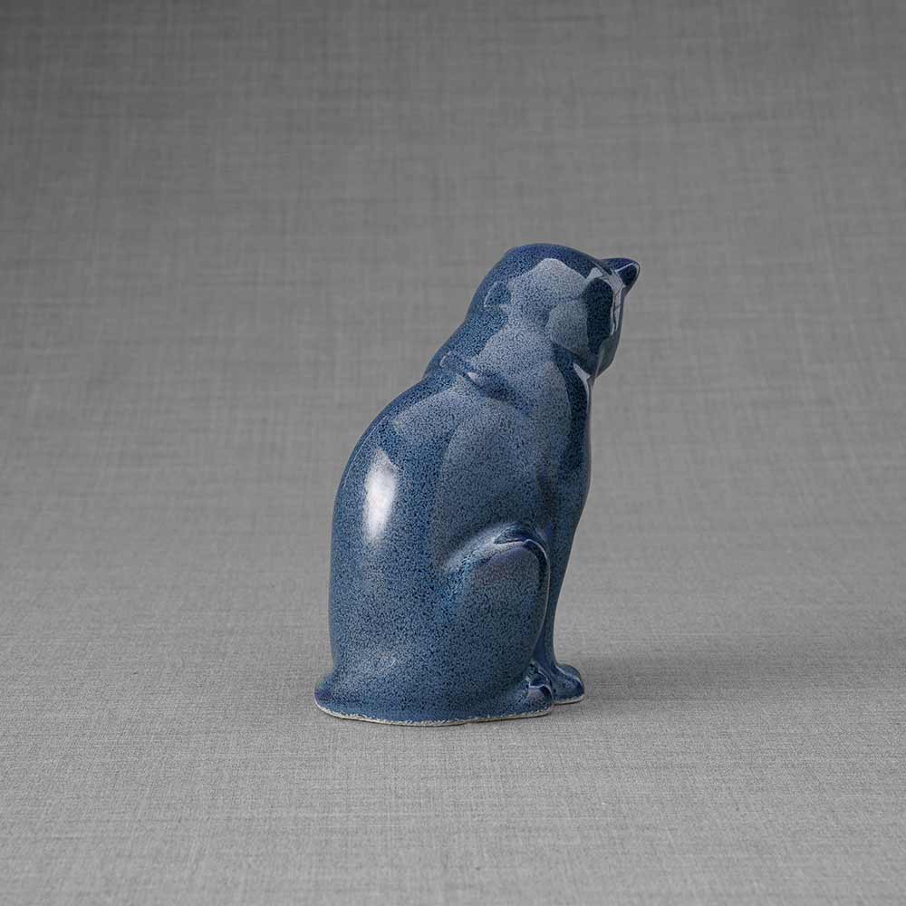 Kitten Urn For Ashes Blue Back Right