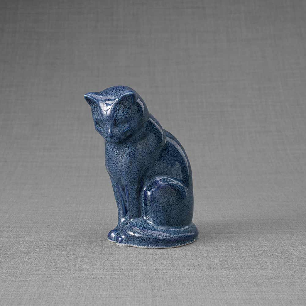 Kitten Urn For Ashes Blue Front Left