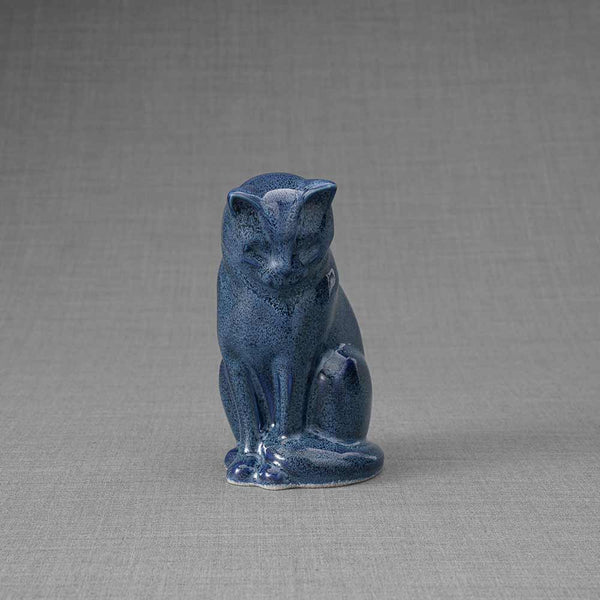Kitten Urn for Ashes in Blue