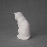 Kitten Urn for Ashes in Matte White
