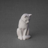 Kitten Urn for Ashes in Matte White