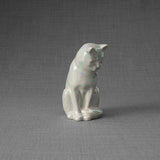 Kitten Urn for Ashes in Pearlescent White