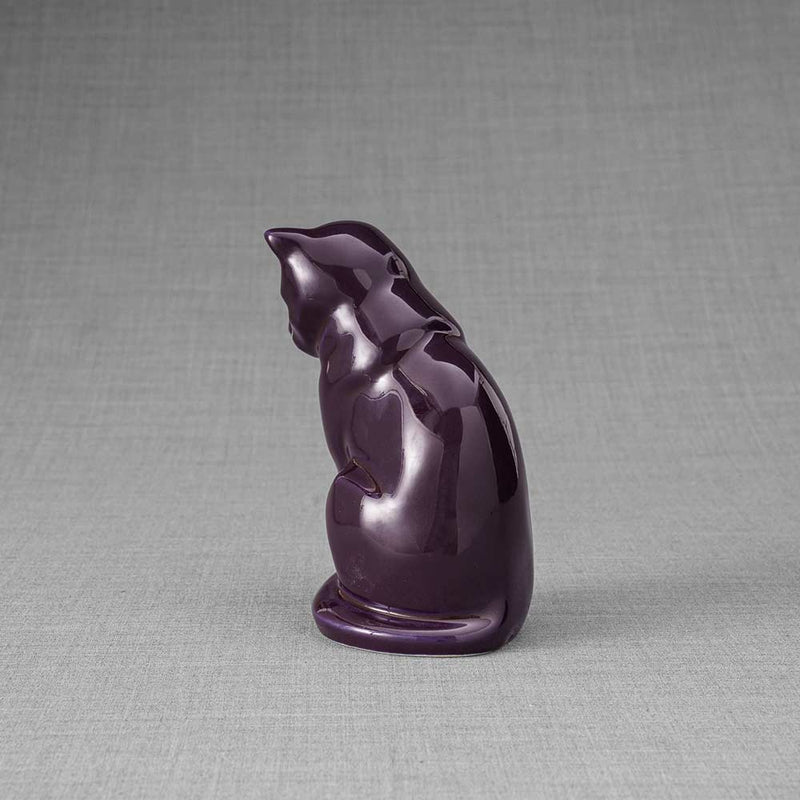 Kitten Urn for Ashes in Violet