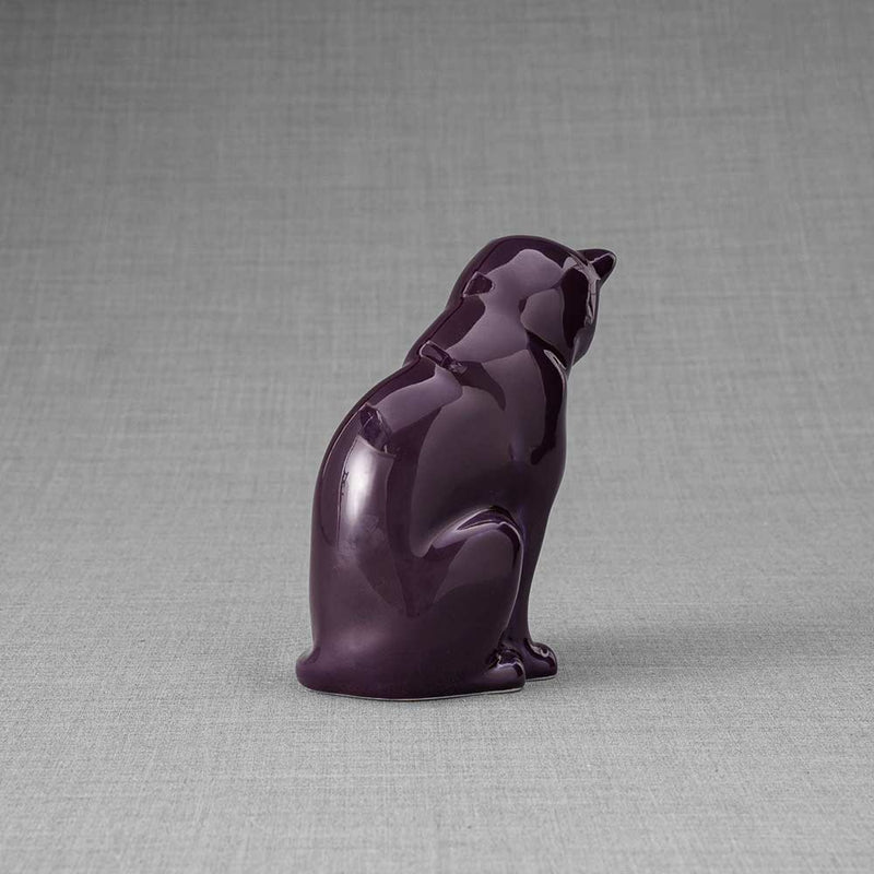 Kitten Urn for Ashes in Violet