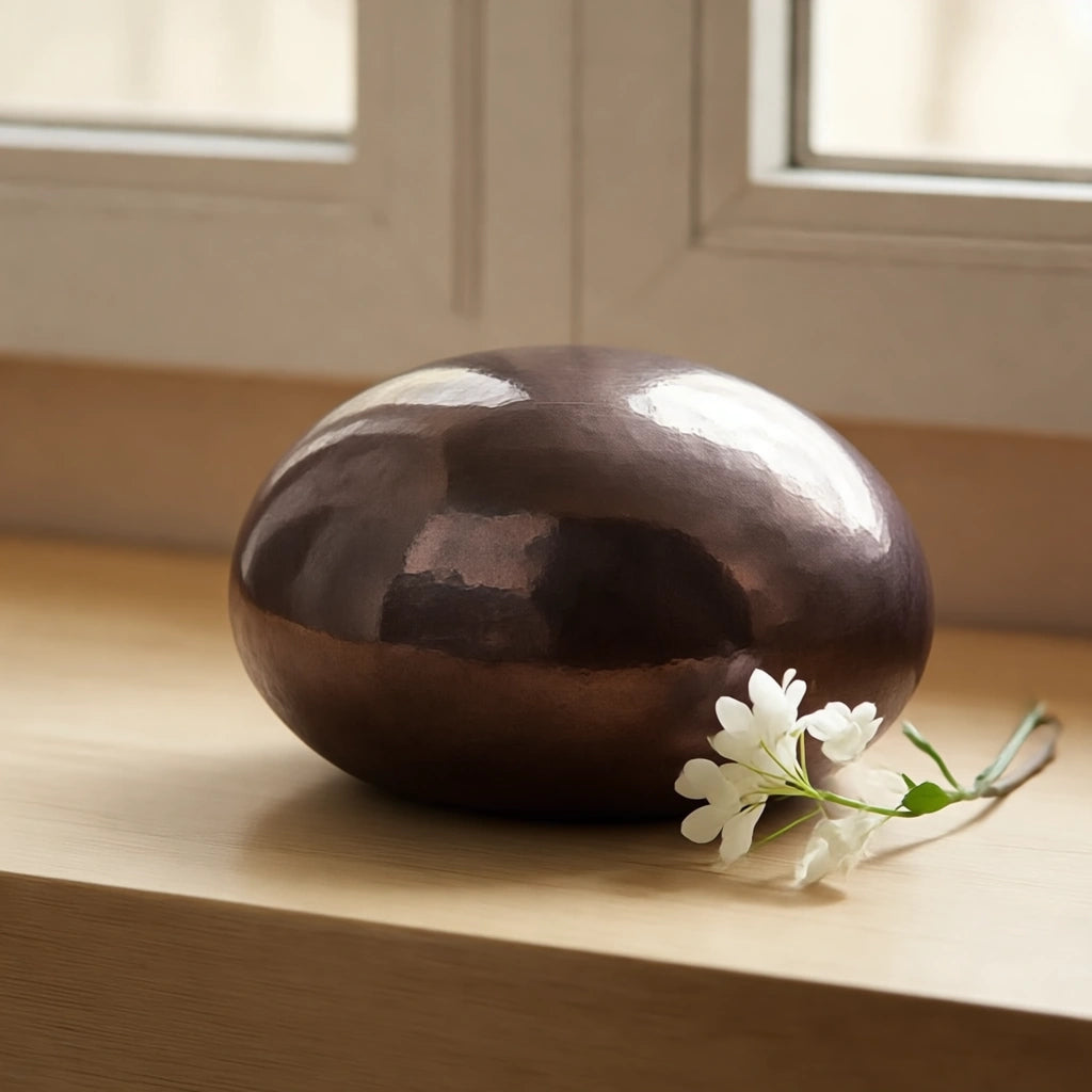 Lava Stone Crystal Adult Cremation Urn for Ashes