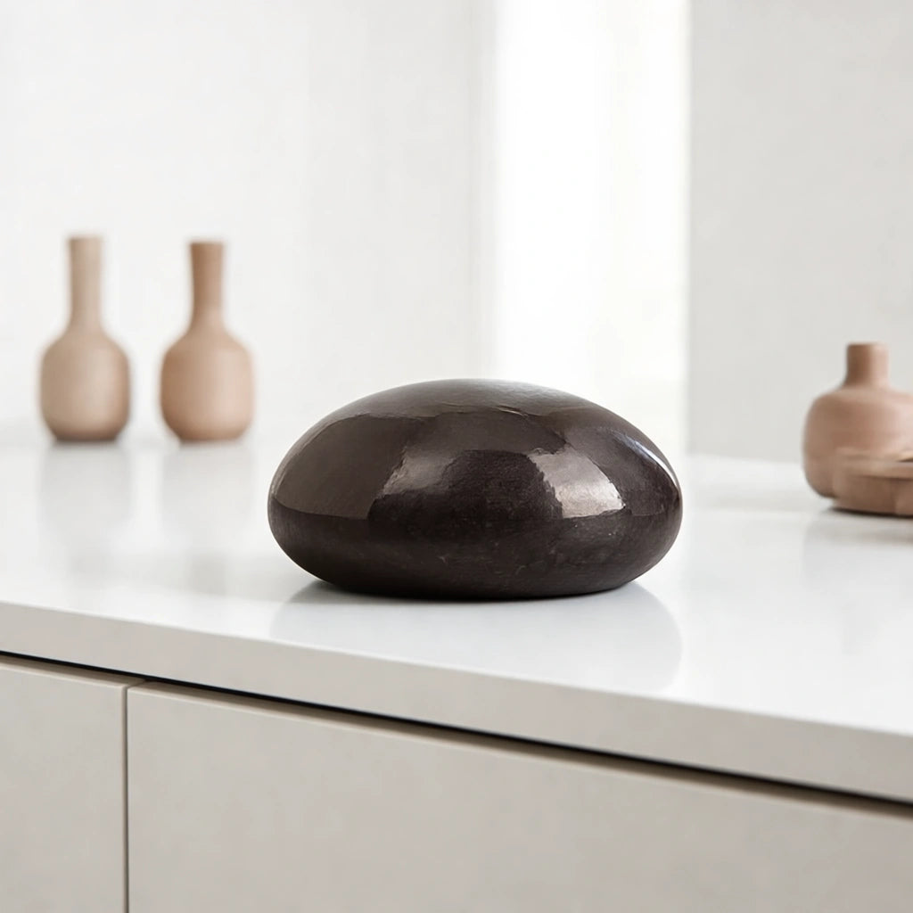 Lava Stone Crystal Small Urn for Ashes