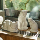 Kitten Urn for Ashes in Matte White