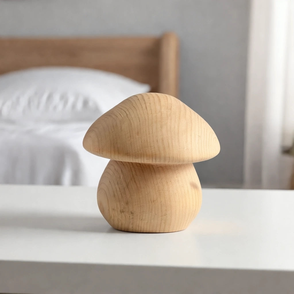 Mushroom Wooden Keepsake Urn For Ashes