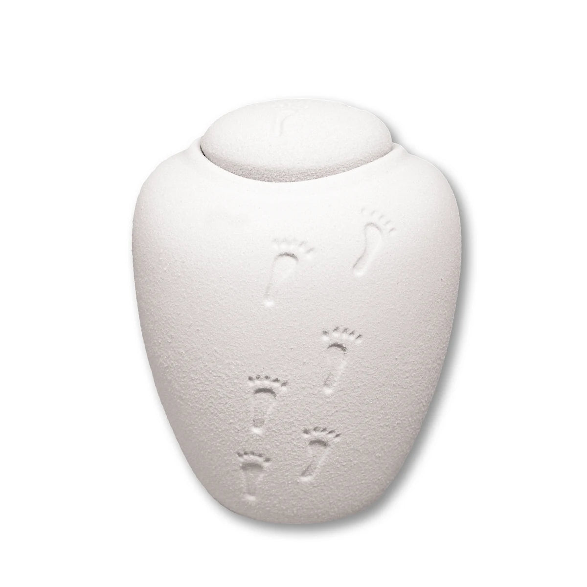 Oceane Quartz White Biodegradable Water Urn for Ashes - Adult