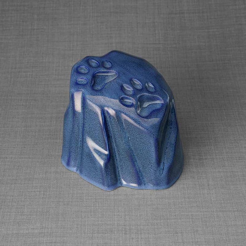 Paw Prints Dog Urn For Ashes Blue Left