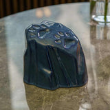 Paw Prints Dog Urn For Ashes Blue On Table Left