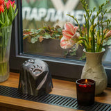 Paw Prints Pet Urn for Ashes in Matte Black