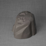 Paw Prints Pet Urn for Ashes in Matte Grey
