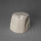 Paw Prints Pet Urn for Ashes in Matte White