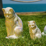 Kitten Urn for Ashes in Pearlescent White