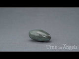 Pebbles Small Urn for Ashes in Glossy Black