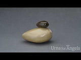 Pebbles Adult Cremation Urn for Ashes in White and Matte Black
