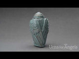 Angel Wings Adult Cremation Urn for Ashes in Oily Green