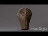 Guardian Angel Adult Cremation Urn for Ashes in Dark Beige