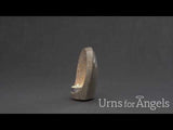 Guardian Angel Small Urn for Ashes in Crackle Glaze