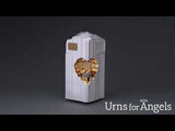 Heart Adult Cremation Urn for Ashes in Red