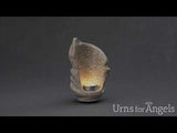 Light Small Urn for Ashes in Cream