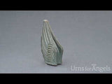 Angel Wings Small Urn for Ashes in Oily Green