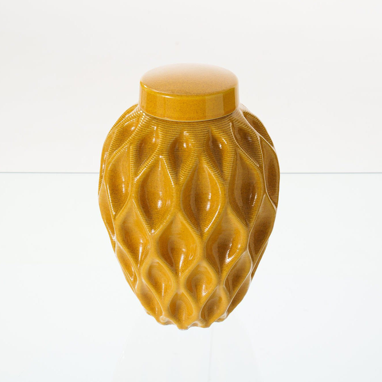 Echo Adult Cremation Urn for Ashes in Amber Yellow