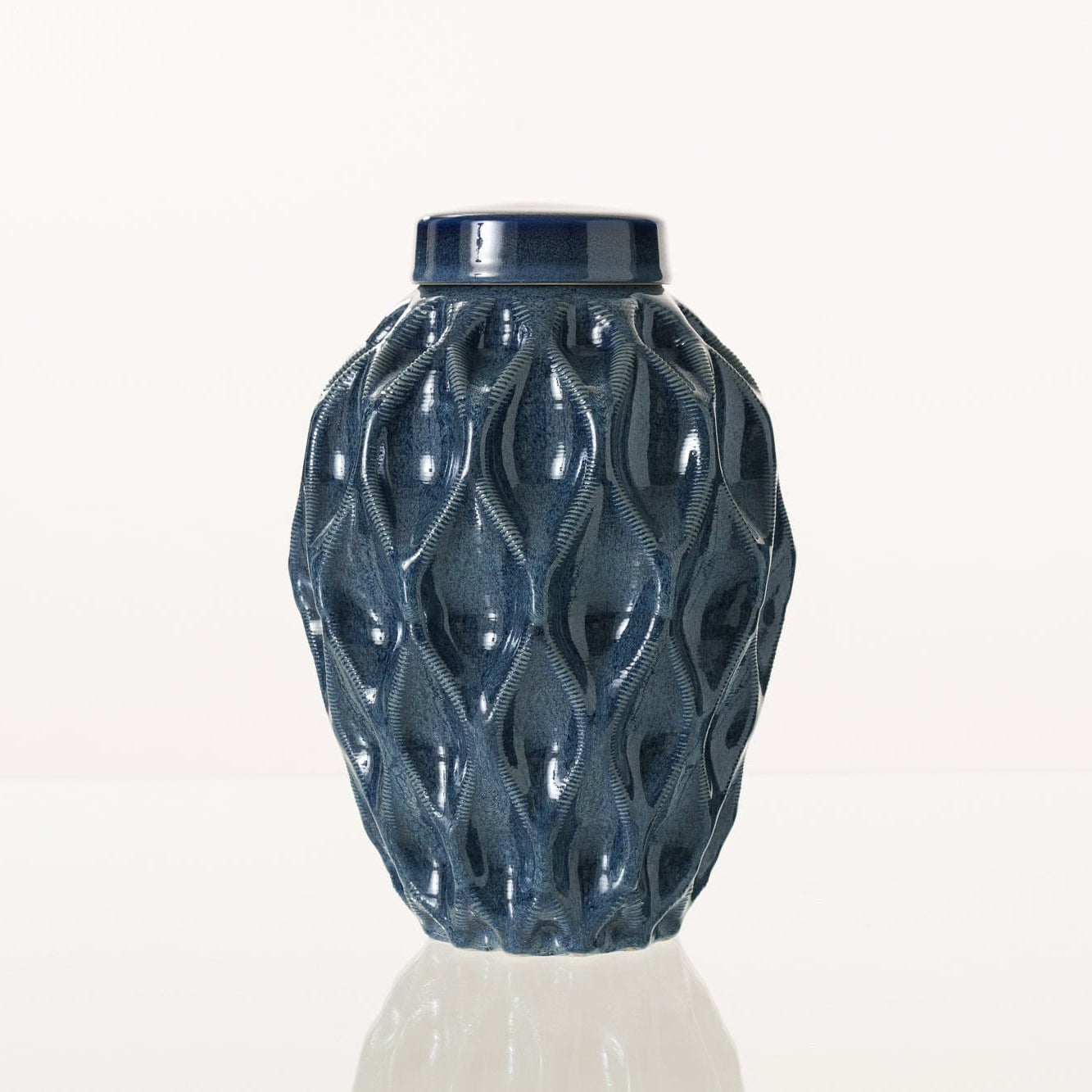 Echo Adult Cremation Urn for Ashes in Blue