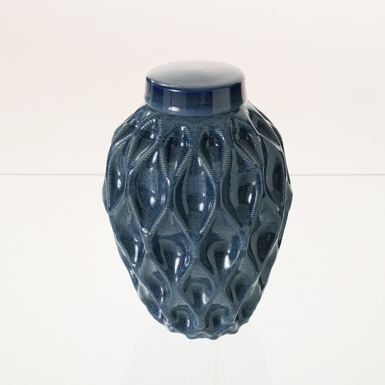 Echo Adult Cremation Urn for Ashes in Blue