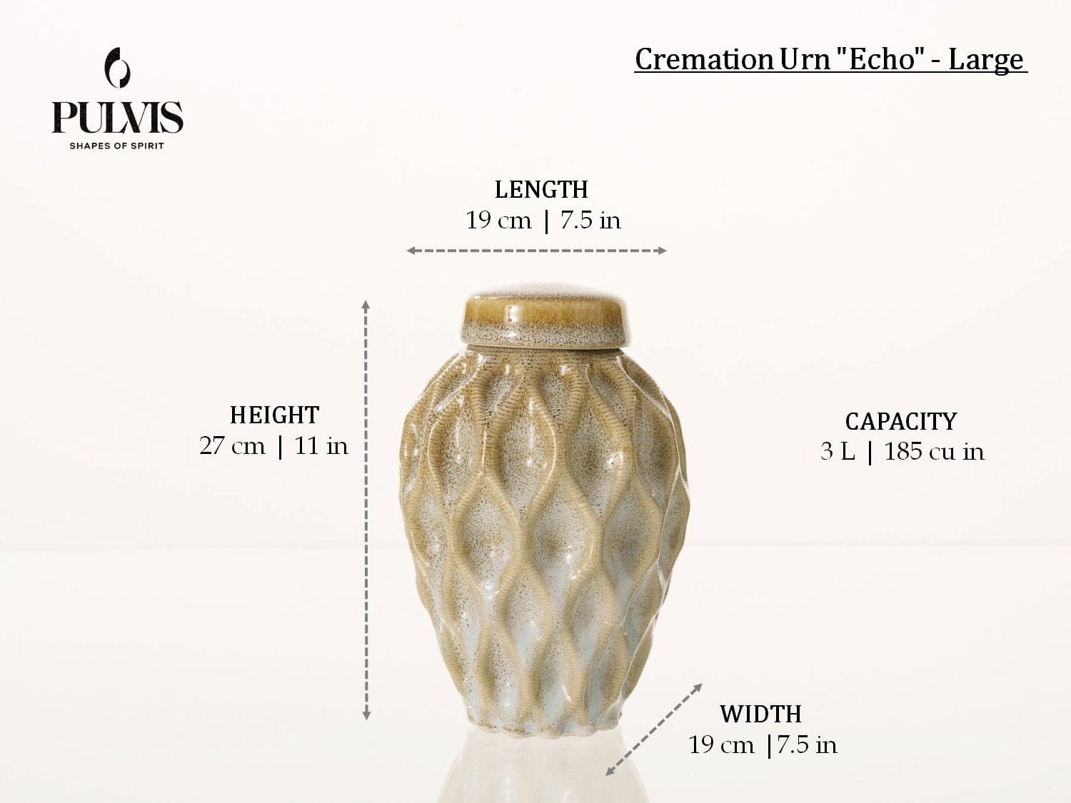 Echo Adult Cremation Urn for Ashes in Violet