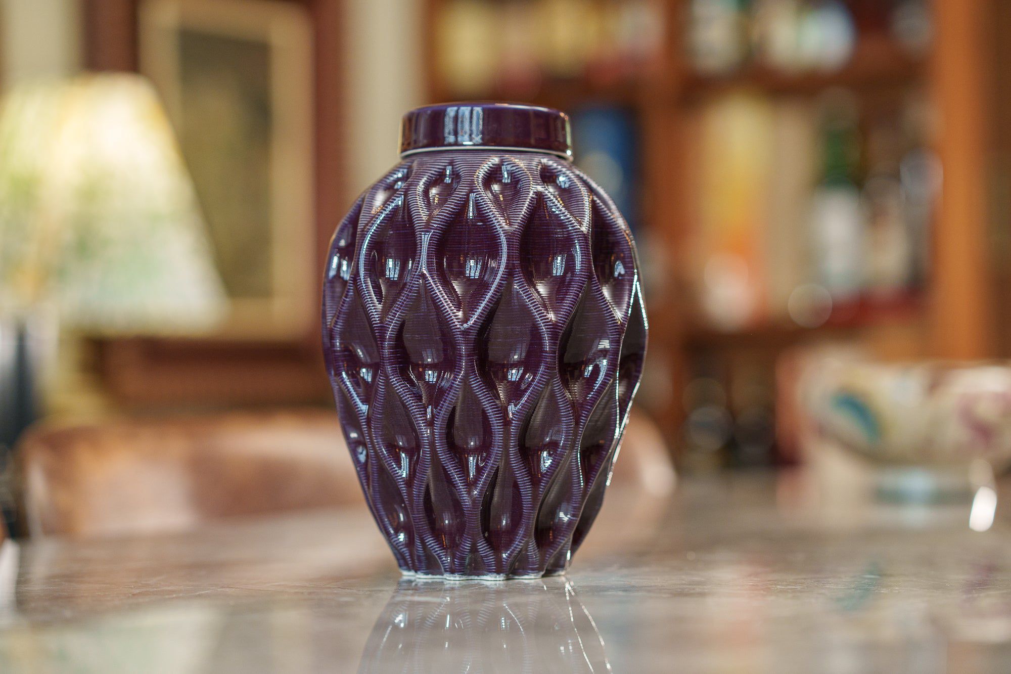 Echo Adult Cremation Urn for Ashes in Violet