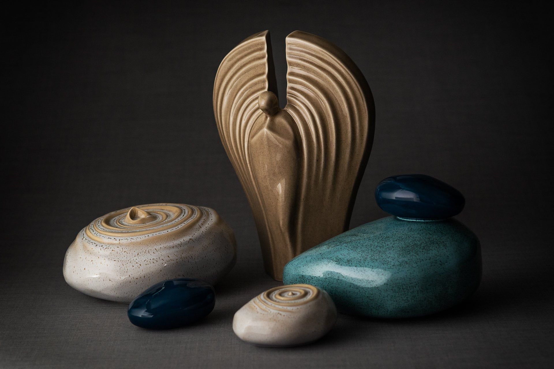 Ripples Adult Cremation Urn for Ashes in Oxide Green