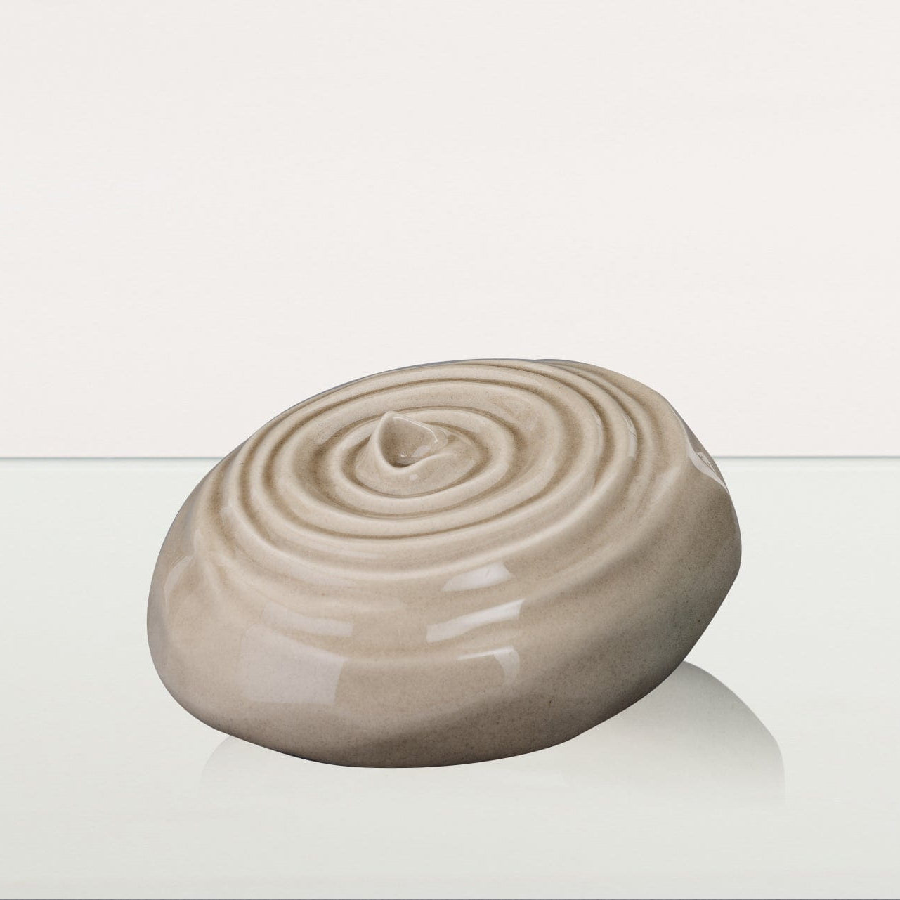 Ripples Adult Cremation Urn for Ashes in Beige Grey
