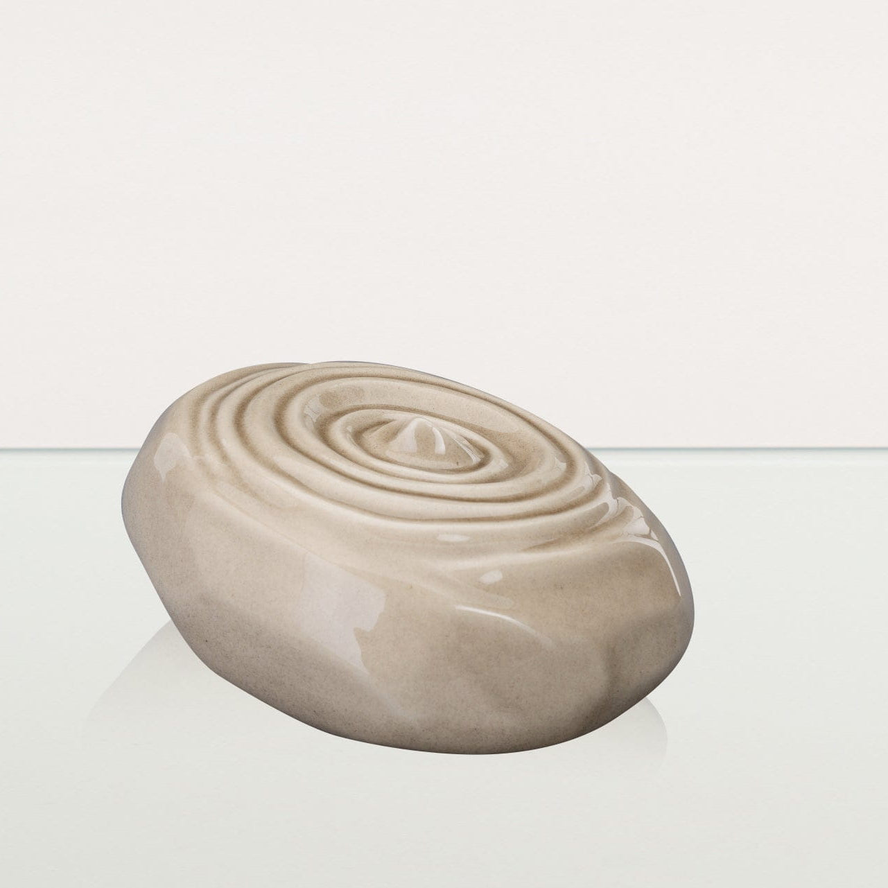 Ripples Adult Cremation Urn for Ashes in Beige Grey