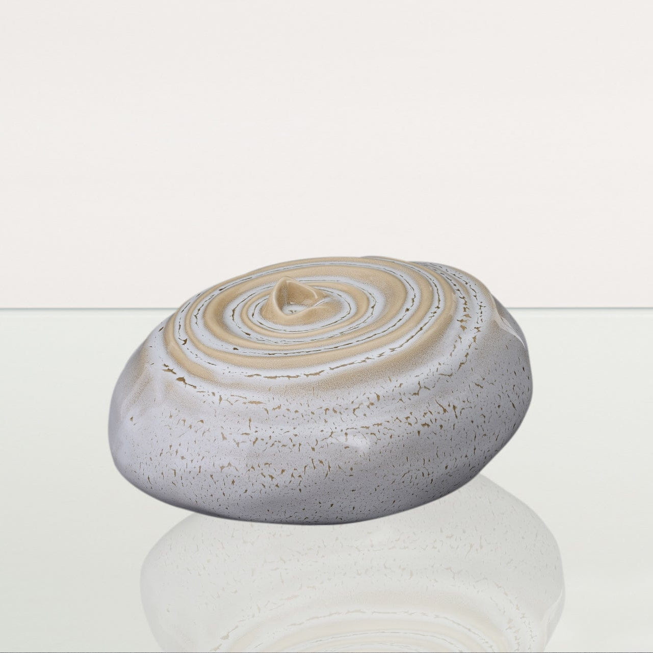 Ripples Adult Cremation Urn for Ashes in Beige Melange