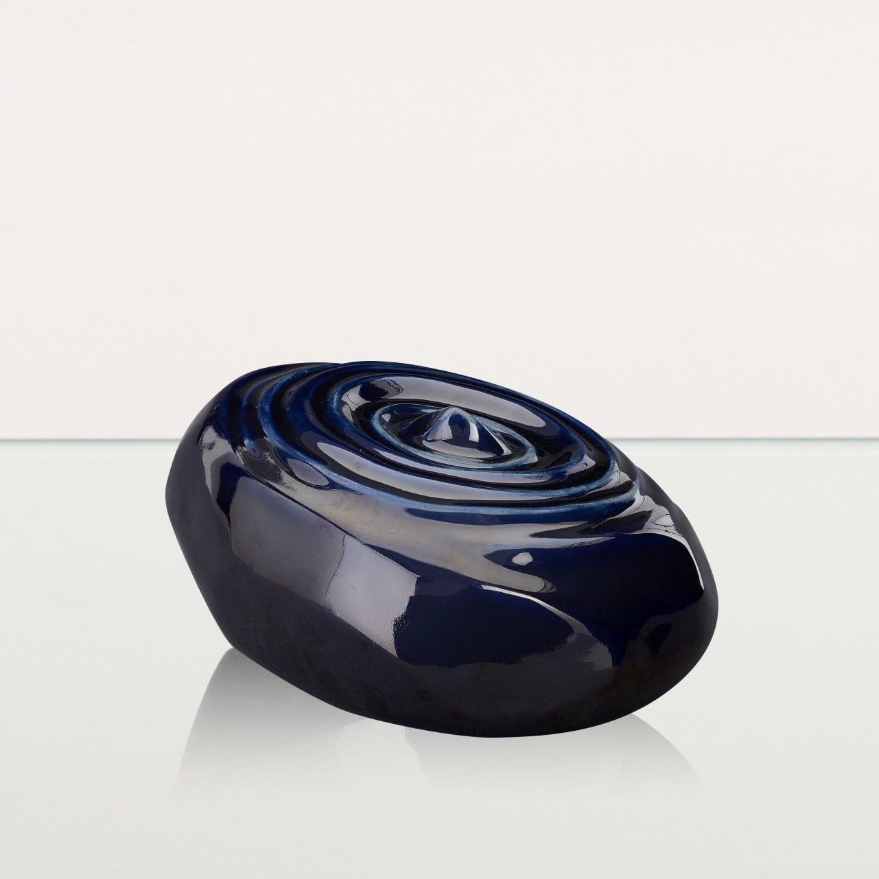 Ripples Adult Cremation Urn for Ashes in Metallic Blue