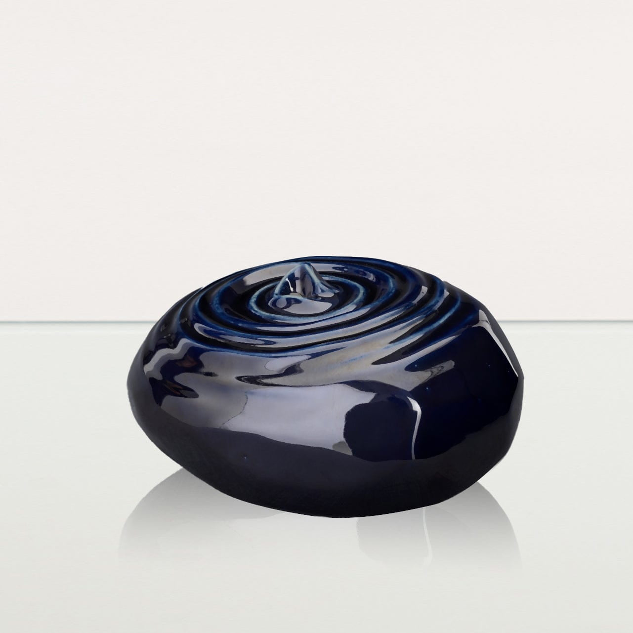 Ripples Adult Cremation Urn for Ashes in Metallic Blue