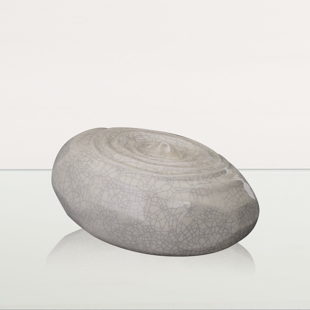 Ripples Adult Cremation Urn for Ashes in Crackle Glaze
