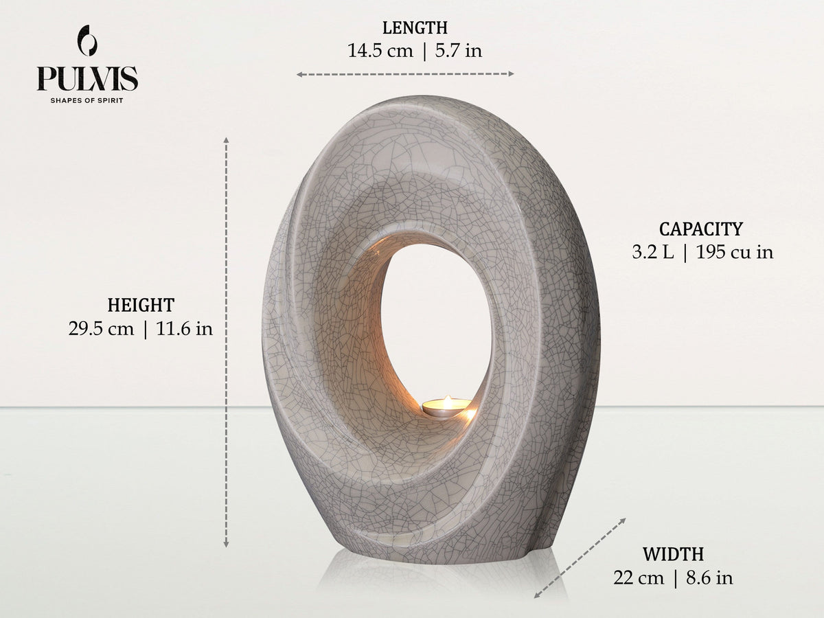 The Passage Adult Cremation Urn for Ashes in Matte Grey
