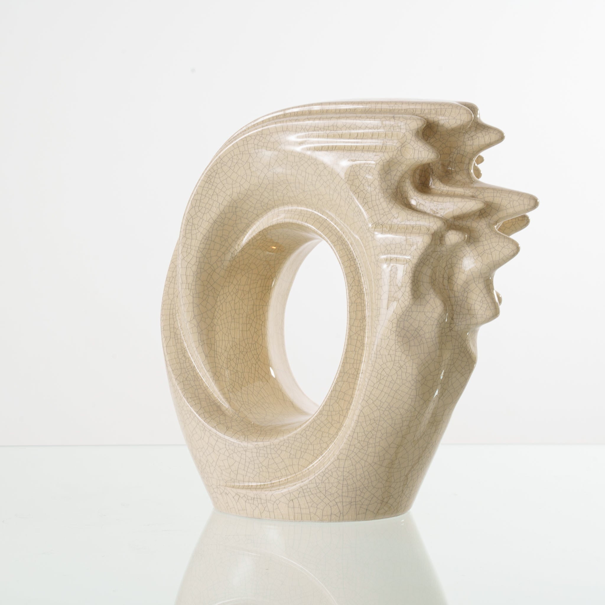 Zephyr Adult Cremation Urn for Ashes in Crackle Glaze