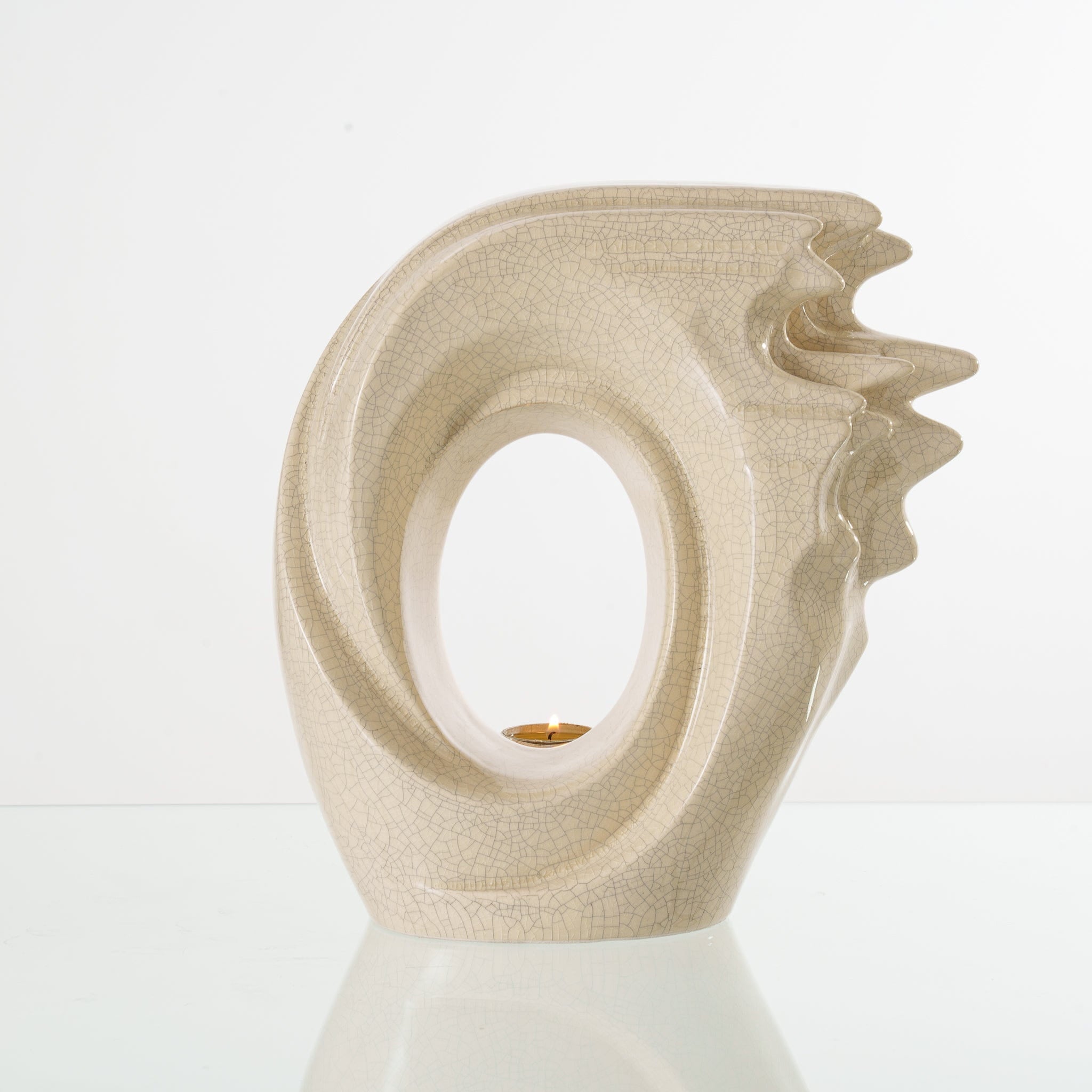 Zephyr Adult Cremation Urn for Ashes in Crackle Glaze
