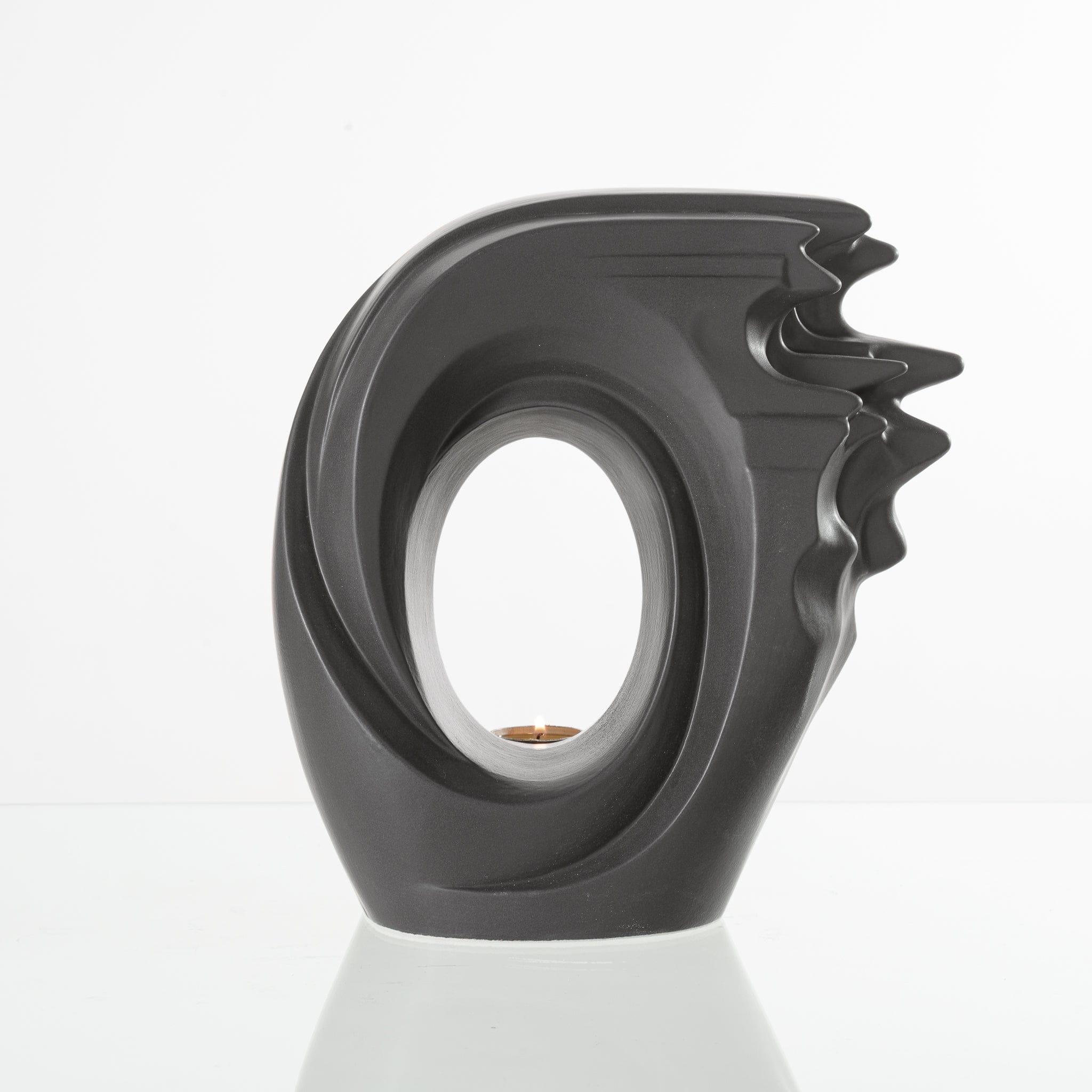 Zephyr Adult Cremation Urn for Ashes in Matte Grey