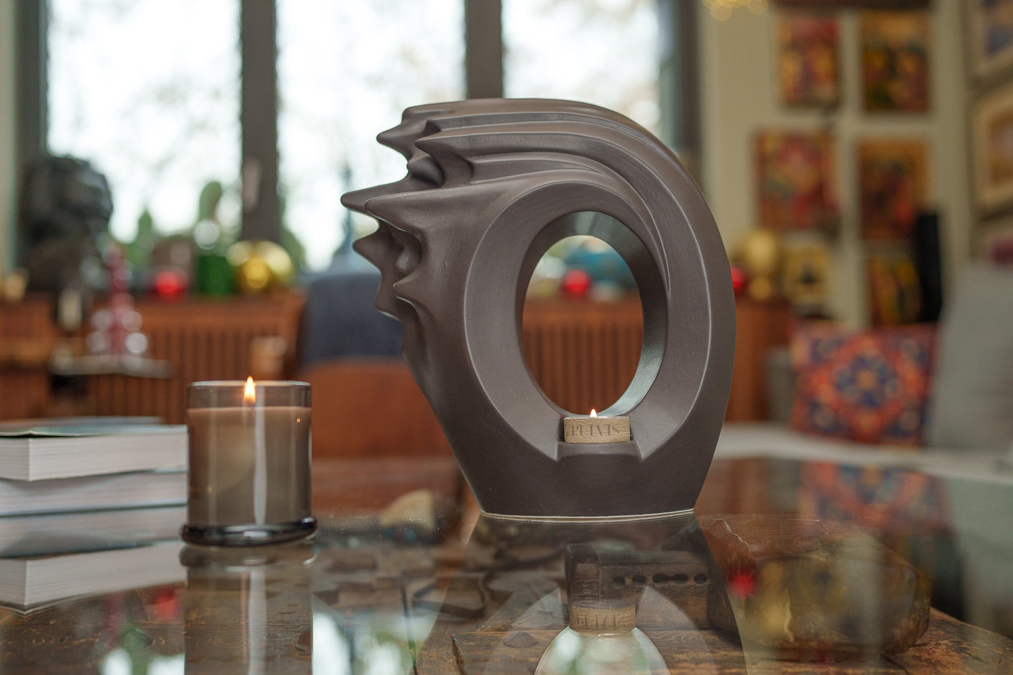 Zephyr Adult Cremation Urn for Ashes in Matte Grey