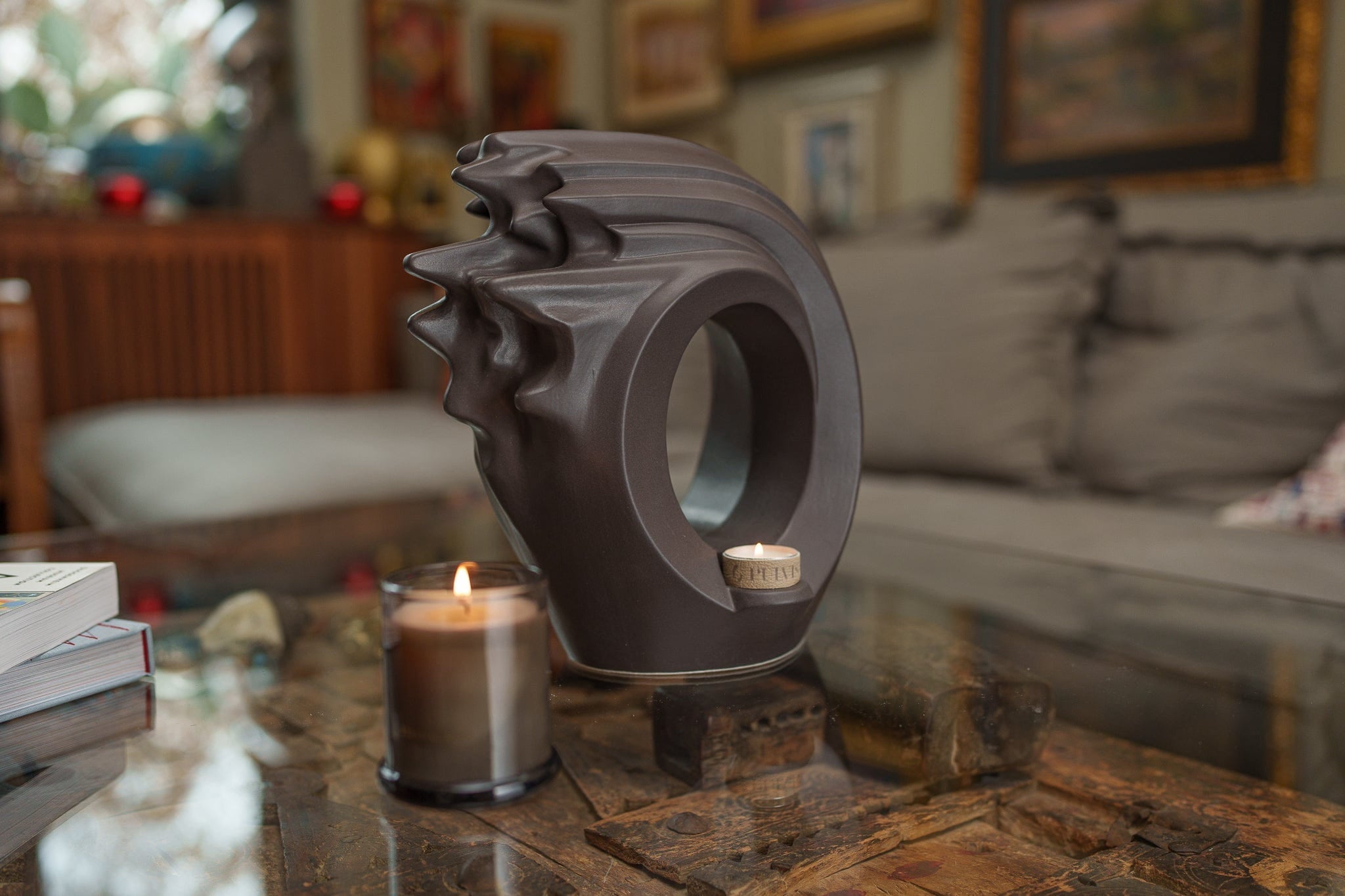 Zephyr Adult Cremation Urn for Ashes in Matte Grey