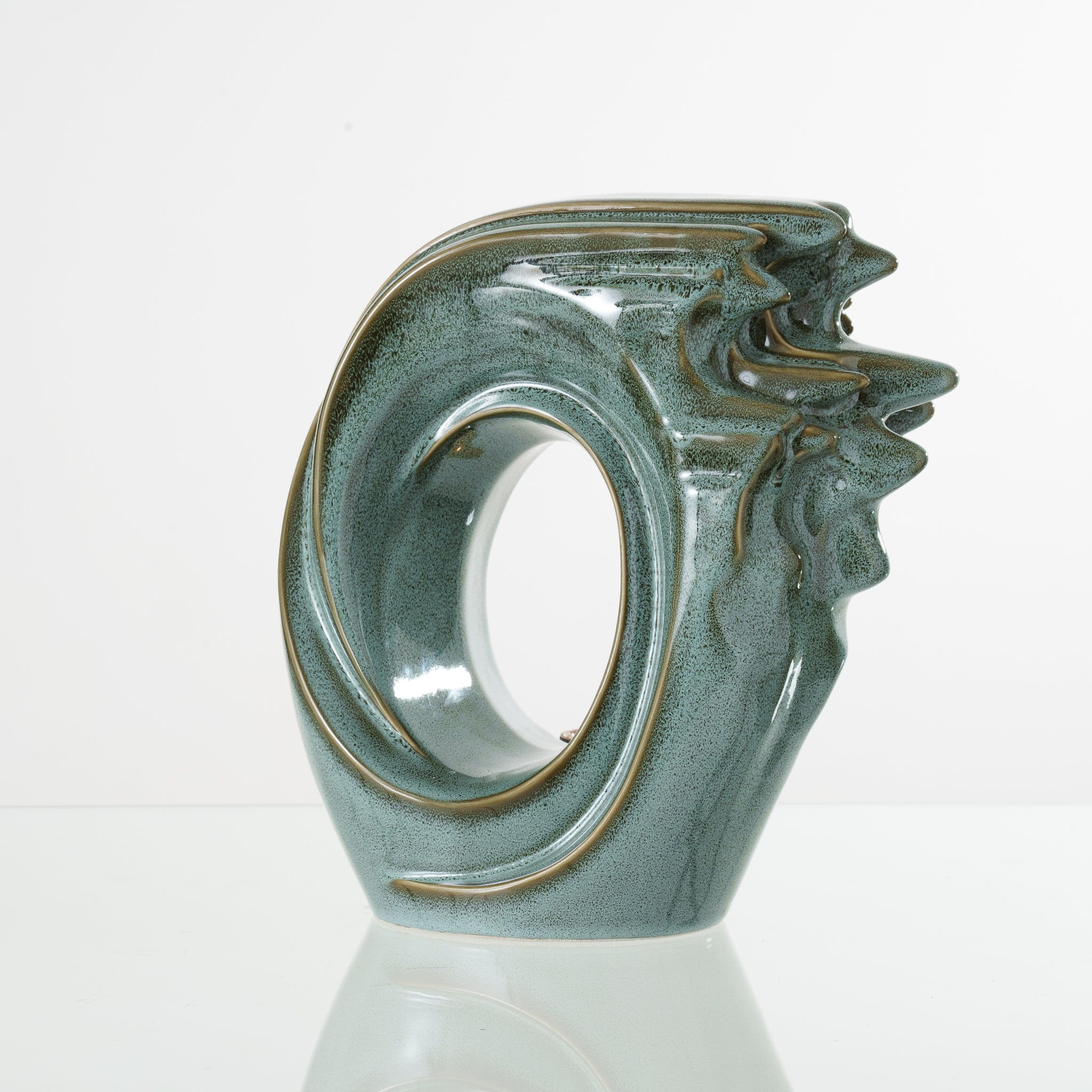 Zephyr Adult Cremation Urn for Ashes in Oily Green