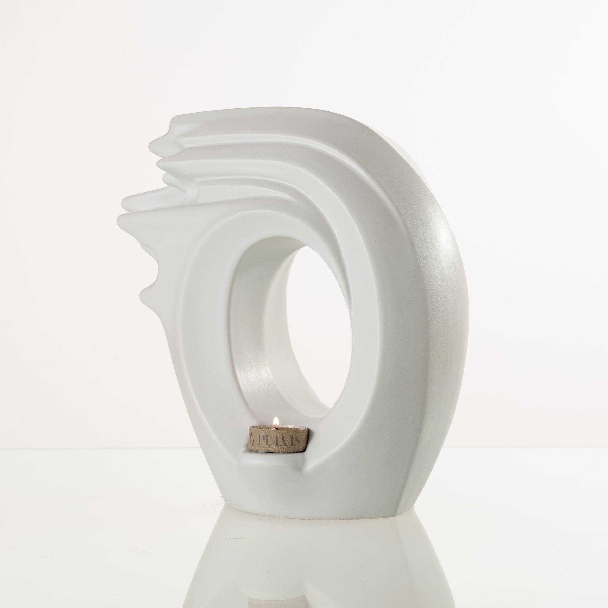 Zephyr Adult Cremation Urn for Ashes in Matte White