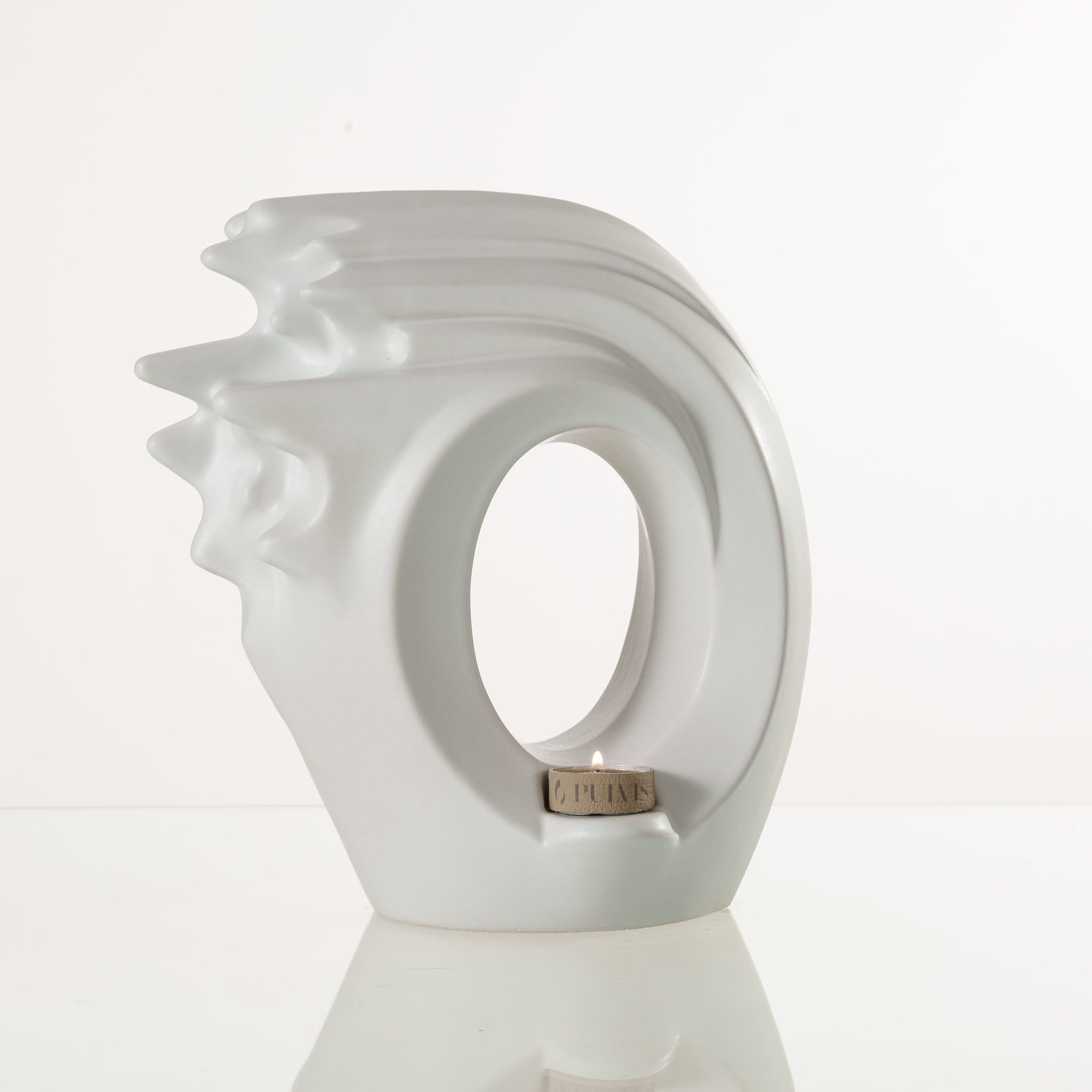 Zephyr Adult Cremation Urn for Ashes in Matte White